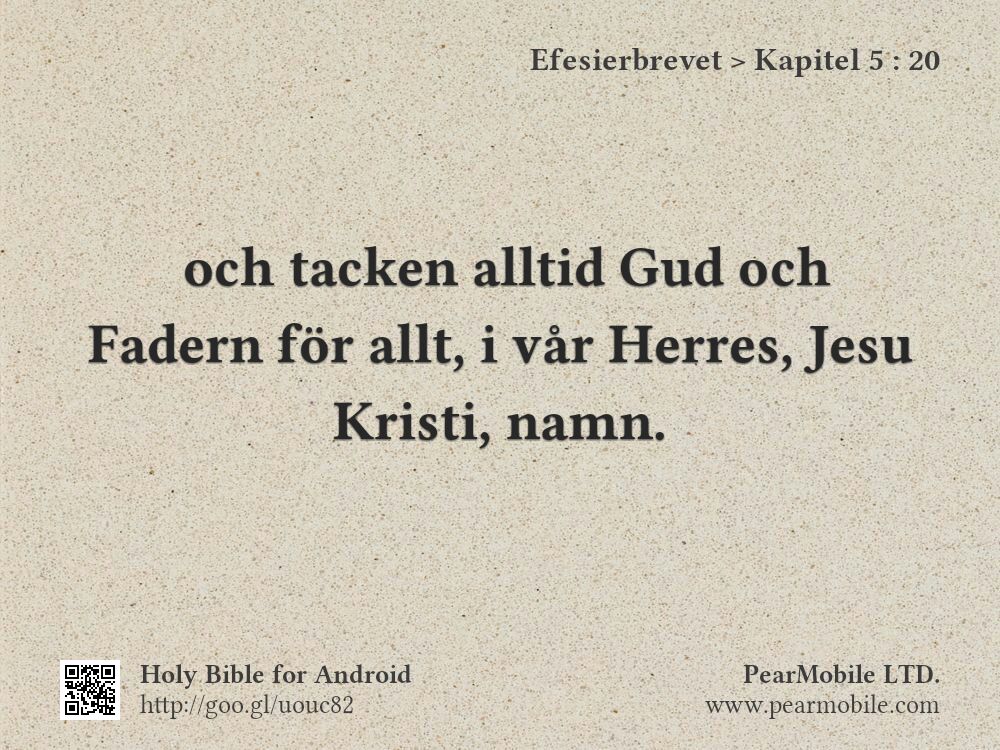 Efesierbrevet, Kapitel 5:20